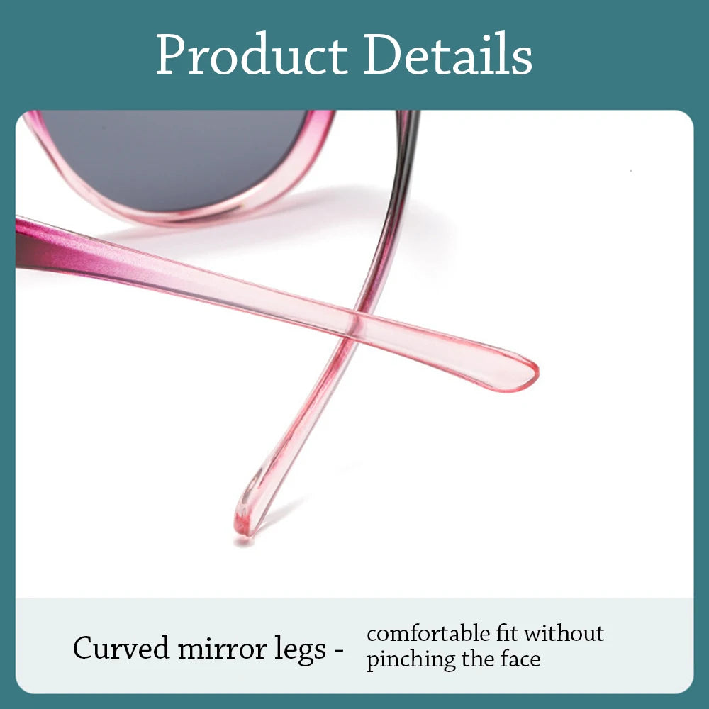 Fashion UV Protection Driving Sunglasses Round Frame Y2K Wear Over Glasses Retro Black Shades for Women Men