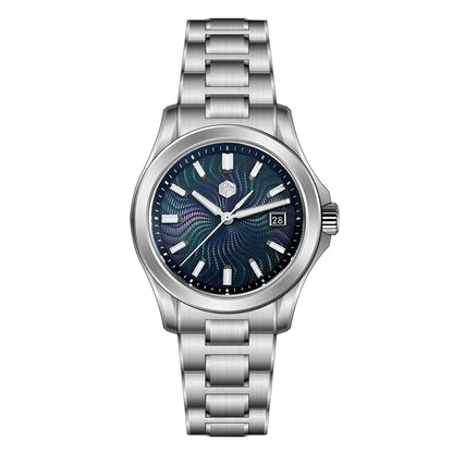 San Martin 39mm Miyota 9015 Turbine Guilloche MOP Dial Men Luxury Watch Automatic 3H Date Quick Adjust BGW-X1 Luminous SN0150-1