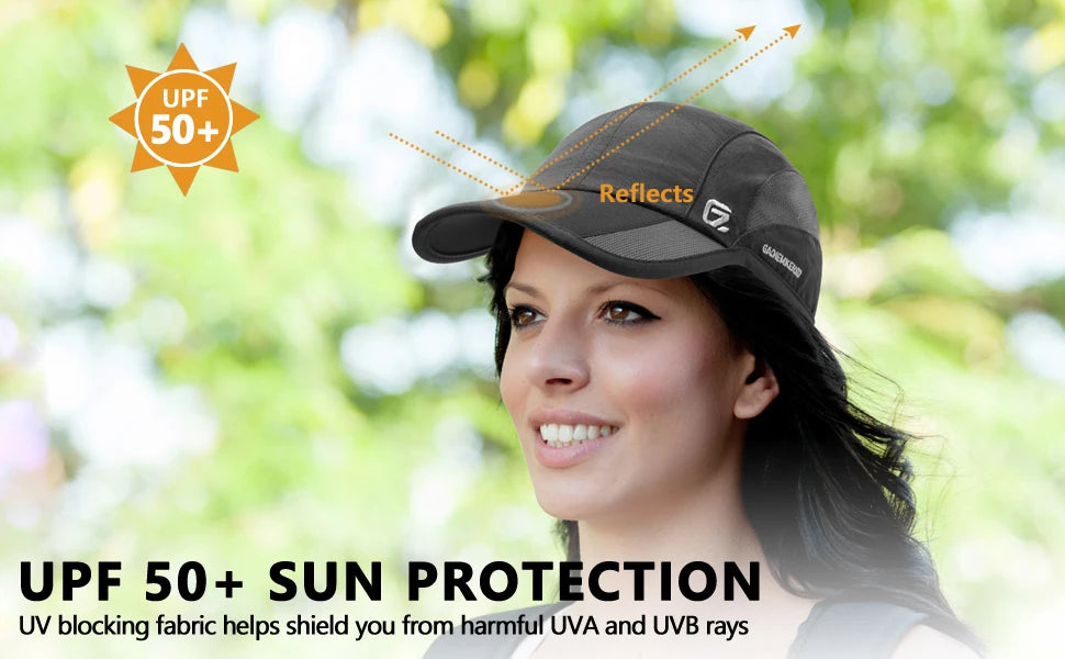 【GADIEMKENSD】 Unstructured Quick Dry Sports Cap Summer Sun Hat for Unisex UV Protection  Baseball Caps M37