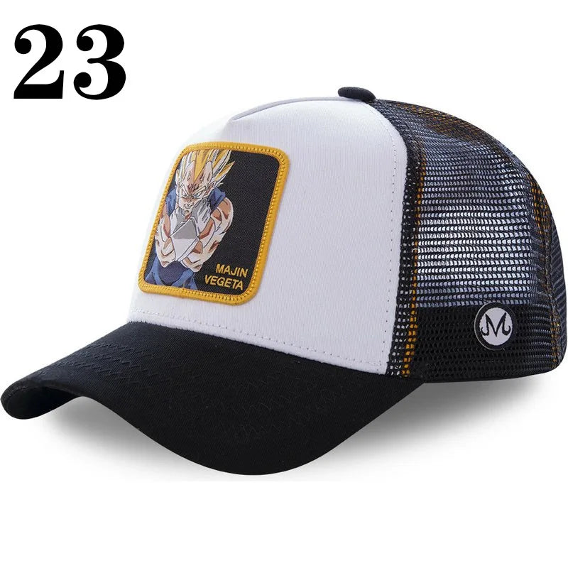 New Dragon Ball DRAGONBALL Mesh Cap Cartoon Mesh Cap Men And Women Baseball Cap Fashion Patch Trucker Cap