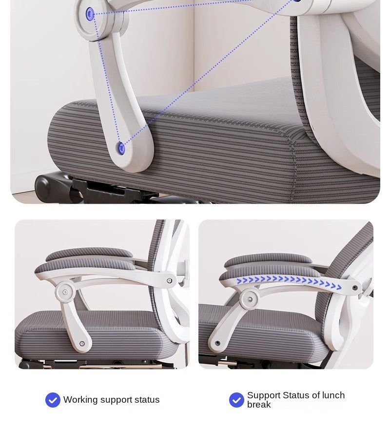 UVR Mesh Office Chair Household Armchair Adjustable Swivel Seat Ergonomic Backrest Chair Girls Bedroom Computer Gaming Chair