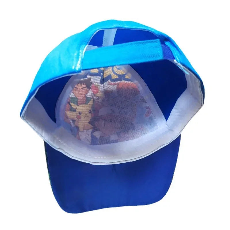 Pokemon Go Anime Figure Pikachu Polyester Baseball Cap Print Cartoon Peaked Cap Children's Dress Up Decoration Birthday Gifts