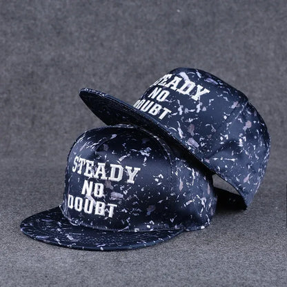 Baseballcap mit flachem Schirm, Buchstabenstickerei für Herren, vielseitig kombinierbar, Damen-Sommer-Hip-Hop-Hut, Outdoor-Sonnenschutz, verstellbare Schirmmütze