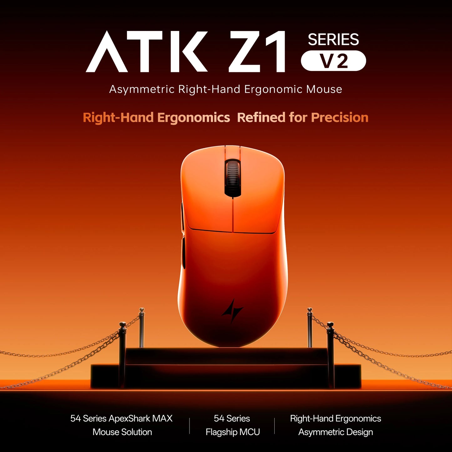 ATK Blazing Sky Z1 V2 Ultimate Wireless Mouse PAW3950 Ultra Dual 8K Gaming Mouse Ergonomic Self Developed Medium Large Hand