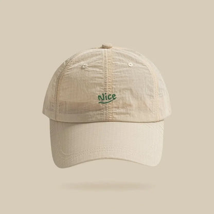 Fashion Plaid Thin Sun Cap Quick-drying Letter Embroidery Sports Running Cap Adjustable Breathable Summer Cap Men Women