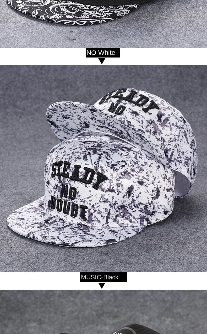 Baseballcap mit flachem Schirm, Buchstabenstickerei für Herren, vielseitig kombinierbar, Damen-Sommer-Hip-Hop-Hut, Outdoor-Sonnenschutz, verstellbare Schirmmütze