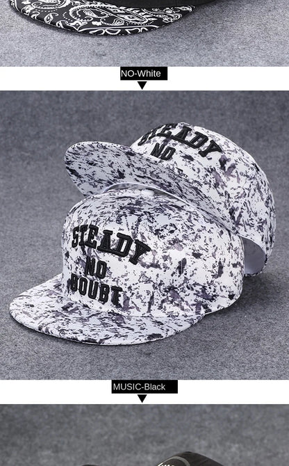 Baseballcap mit flachem Schirm, Buchstabenstickerei für Herren, vielseitig kombinierbar, Damen-Sommer-Hip-Hop-Hut, Outdoor-Sonnenschutz, verstellbare Schirmmütze