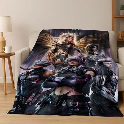 Classic Game Call of Duty Ghost Simon Cartoon Art Flannel Blanket,Cozy Soft Throw Blanket for Home Bedroom Bed Sofa Cover Kid