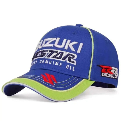 Cappellino da baseball con ricamo Suzuki Star 2026, ideale per le gare motociclistiche e la moda casual