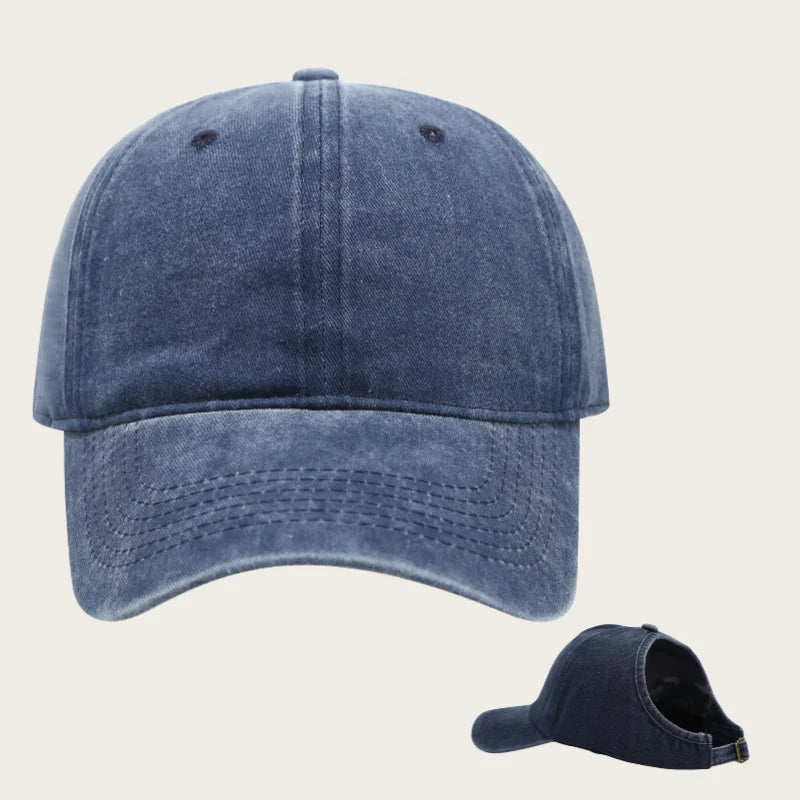 Embroidered baseball cap with goose pattern for men and women, casual and fashionable city style duckbill cap