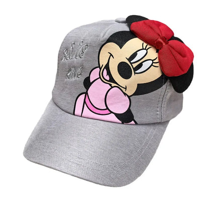 Disney Minnie Mickey Anime Peripheral Cotton Polyester Baseball Cap Figure Cartoon Peaked Cap Dress Up Kid's Birthday Gifts