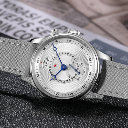 Red Star 40mm Premium Men's Watch with Seagull ST1716 Movement 3ATM Waterproof Calendar Automatic Mechanical Watch for Men