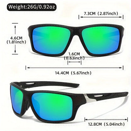 New Polarized Sports Sunglasses for Men, High-Quality TAC Lens Frame, Full Rim, UV Protection, Alloy Decorative, for Climbing