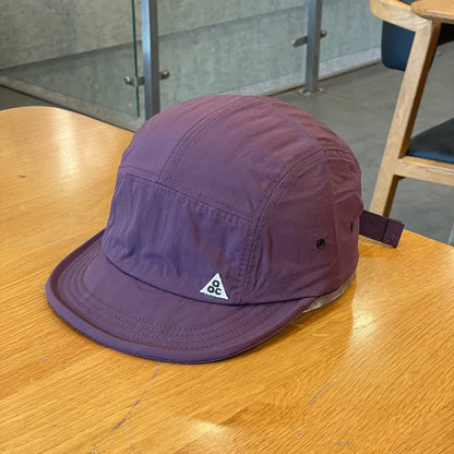 Fashion Plaid Thin Sun Cap Quick-drying Letter Embroidery Sports Running Cap Adjustable Breathable Summer Cap Men Women