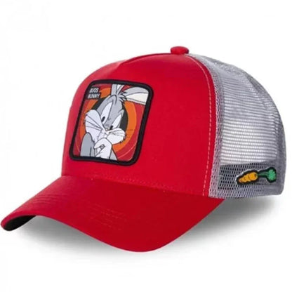 Cartoon Anime Trucker Cap Mesh Back Baseball Hat Adjustable Rabbit Mouse Cat Bird Embroidered Hip Hop Outdoor Sun Hat Boy Gifts