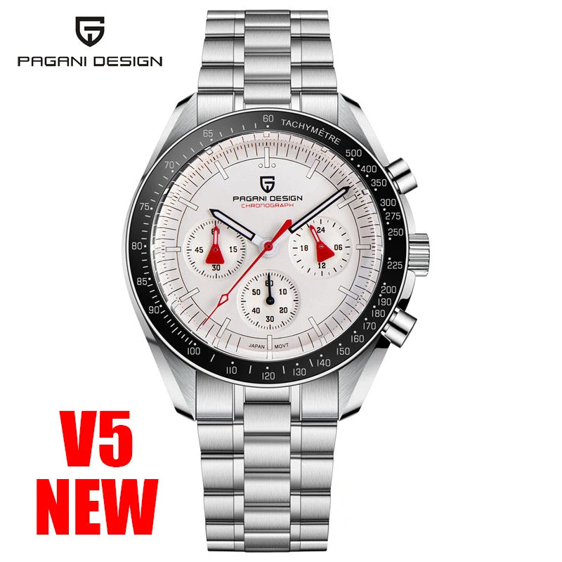2026 New PAGANI DESIGN Golden Moon Mens Watches Luxury Quartz Watch Men Speed Sports Chronograph Man AR Sapphire Waterproof Gift