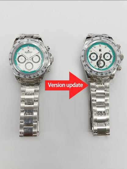 RollsTimi Herrenuhren – luxuriöse mechanische Herrenuhr mit Saphirglas, Kalender, Wochentagsanzeige, Edelstahl und Wasserschutz