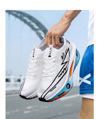 Running Shoes Speciality Men Marathon Sports Carbon Board Breathable Ultralight Women Comfy Athletic Cushion Stability Sneakers
