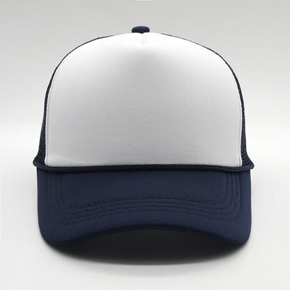 5 panel Trucker Caps Men Women Plain Blank Foam Mesh Baseball Cap With Rope Summer Breathable Outdoor Sport Sun Visor Hats