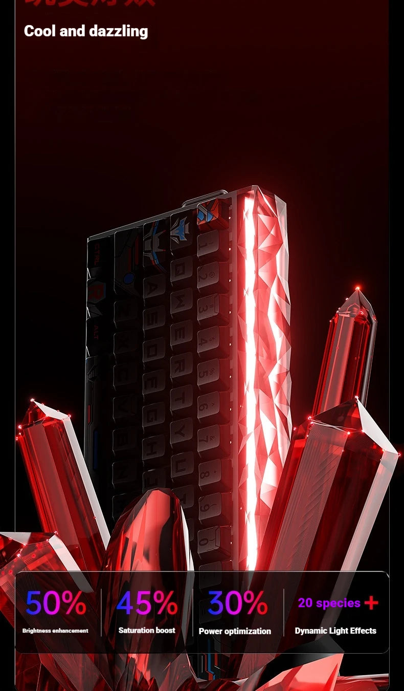 New AULA HERO68 Air 3-mode Magnetic Switch Gaming Mechanical Keyboard E-sport Custom Wired Keyboard Ergonomics Accessories