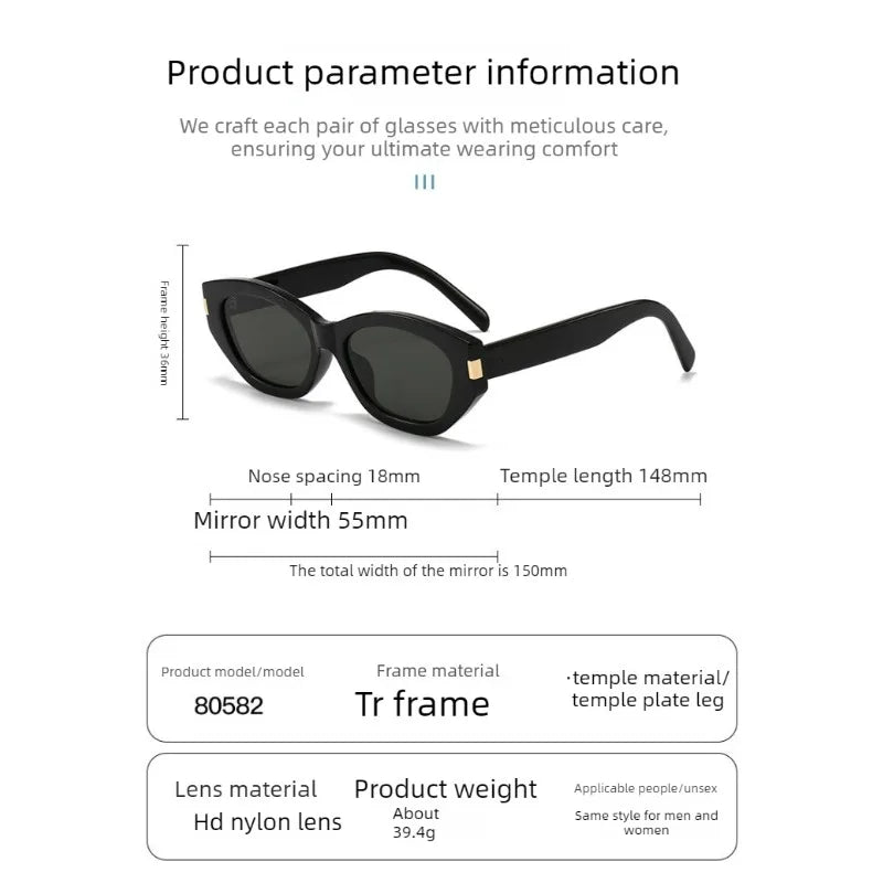 NOIRVUE New Cat-eye Butterfly Sunglasses Fashion High Quality Glasses for Women Men High-definition Nylon Lenses