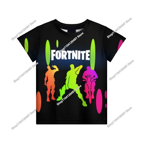 2026 Fortnite T-shirt Boys Summer Anime Game T Shirt Everyone T-Shirt Cute Tee Shirt Basic Battle Gamer Short Sleeve Man Tshirt