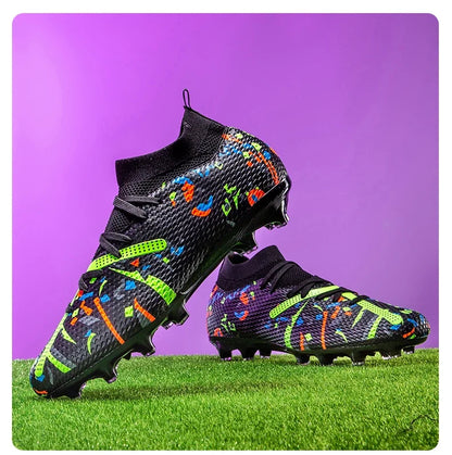 Nouvelles chaussures de football pour hommes, chaussures de sport professionnelles pour l'extérieur, antidérapantes, chaussures d'entraînement, baskets, chaussures de football pour terrain gazonné, ultralégères, unisex