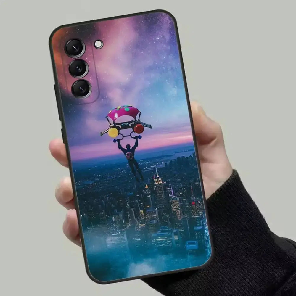 M-Midas F-Fortnite калъф за телефон за Samsung Galaxy A13,A21s,A22,A31,A32,A52,A53,A71,A80, мек черен кейс