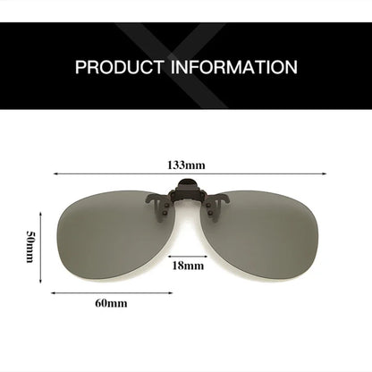 Pilot Polarized Sunglasses Clips Glasses Clip Driving Night Vision Eyeglasses UV400 Outdoor Shades Definition Sun Glasses Clips