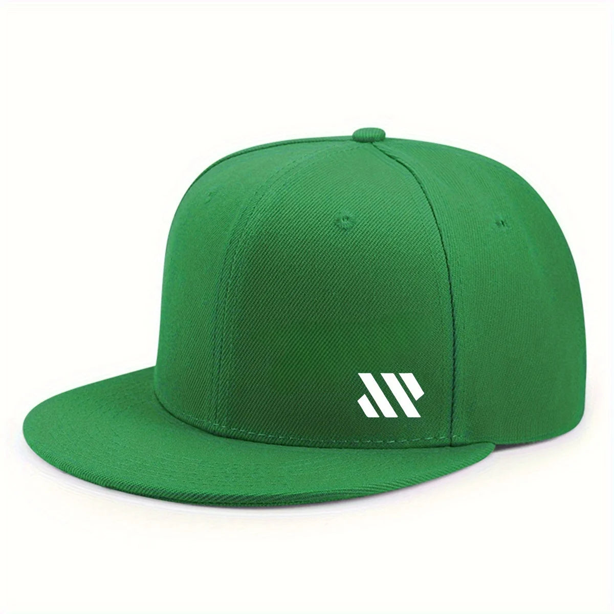 Czapka baseballowa z białym logo, unisex, regulowana, oddychająca, z płaskim daszkiem, lekka czapka outdoorowa i podróżna, nakrycie głowy