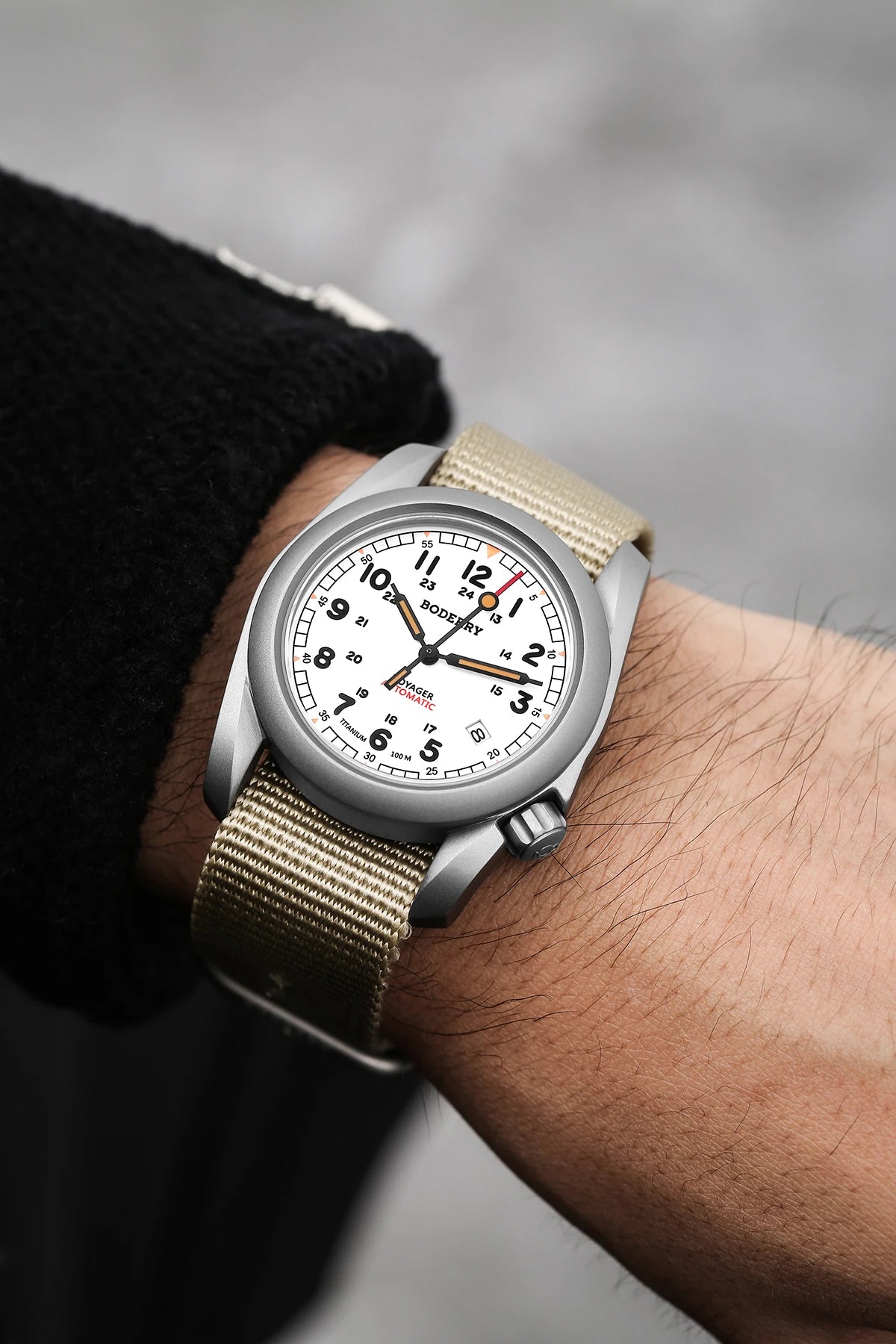 Boderry Field Watches Bronze Case Automatic Mechanical VOYAGER Watch Men's 100M Waterproof Clock Military Top Brand Wristwatch