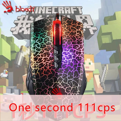 A4TECH A70 Bloody Light Strike Black Gaming Mouse, 100-6200 CPI Adjustable, 6 Sniper Modes, Durable X Glide Metal Armor Boot
