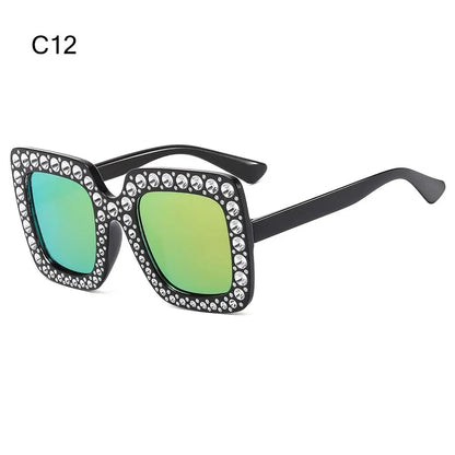 Kids Fashion Sunglasses Square Glitter Children Sun Glasses Boy Girl Stylish Diamond Goggles Baby Shades Party Eyewear UV400