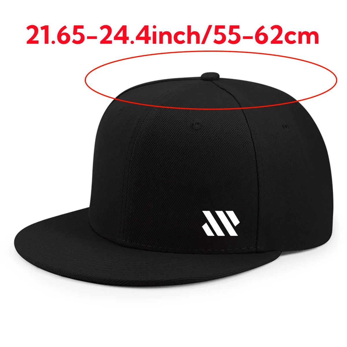 Czapka baseballowa z białym logo, unisex, regulowana, oddychająca, z płaskim daszkiem, lekka czapka outdoorowa i podróżna, nakrycie głowy
