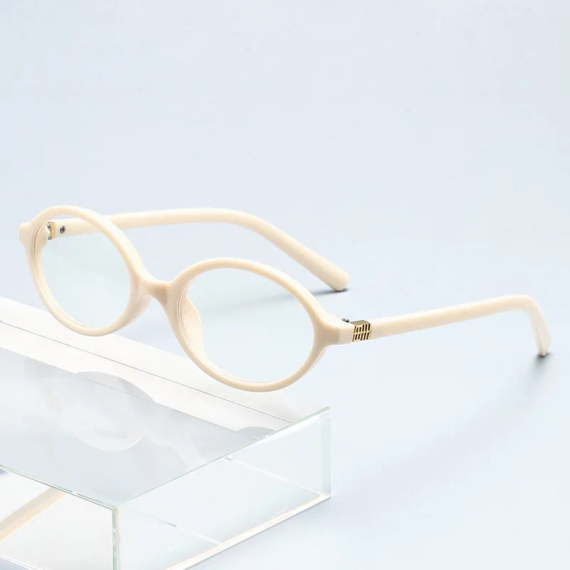 Small Fashion Oval Leopard Sunglasses Women Lovely Ins No Makeup Anti Blue Light Glasses Cute Decorative Computer Glasses 선글라