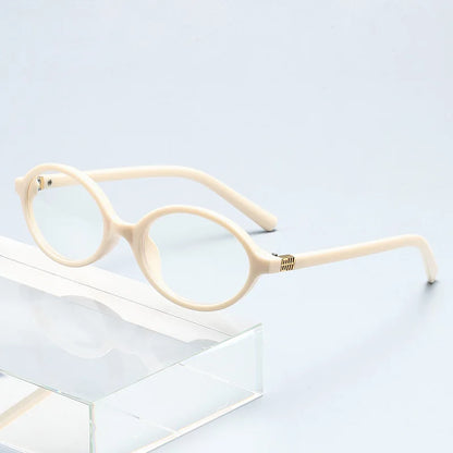Small Fashion Oval Leopard Sunglasses Women Lovely Ins No Makeup Anti Blue Light Glasses Cute Decorative Computer Glasses 선글라