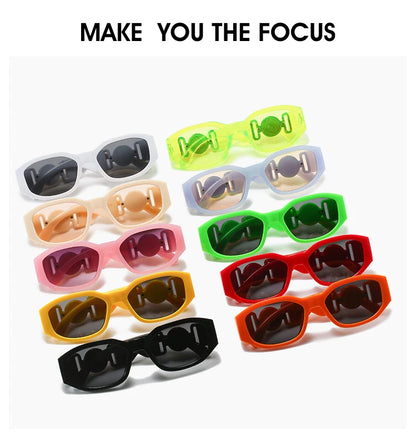 Vintage Square Luxury Small Frame Sunglasses Men Women Rectangle Brand Design Fashion Square Sun Glasses Shades Vintage Glasses