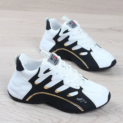 Ténis casuais para homem, leves, macios e respiráveis, vulcanizados, em couro macio, Zapatillas De Mujer