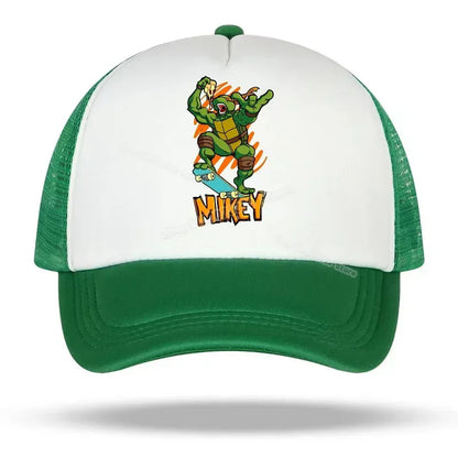 Teenage Mutant Ninja Turtles Baseball Cap Embroidered Cartoon Anime Print Hats Duck Tongue Hat Nethats Sun Visor Headgear Gifts