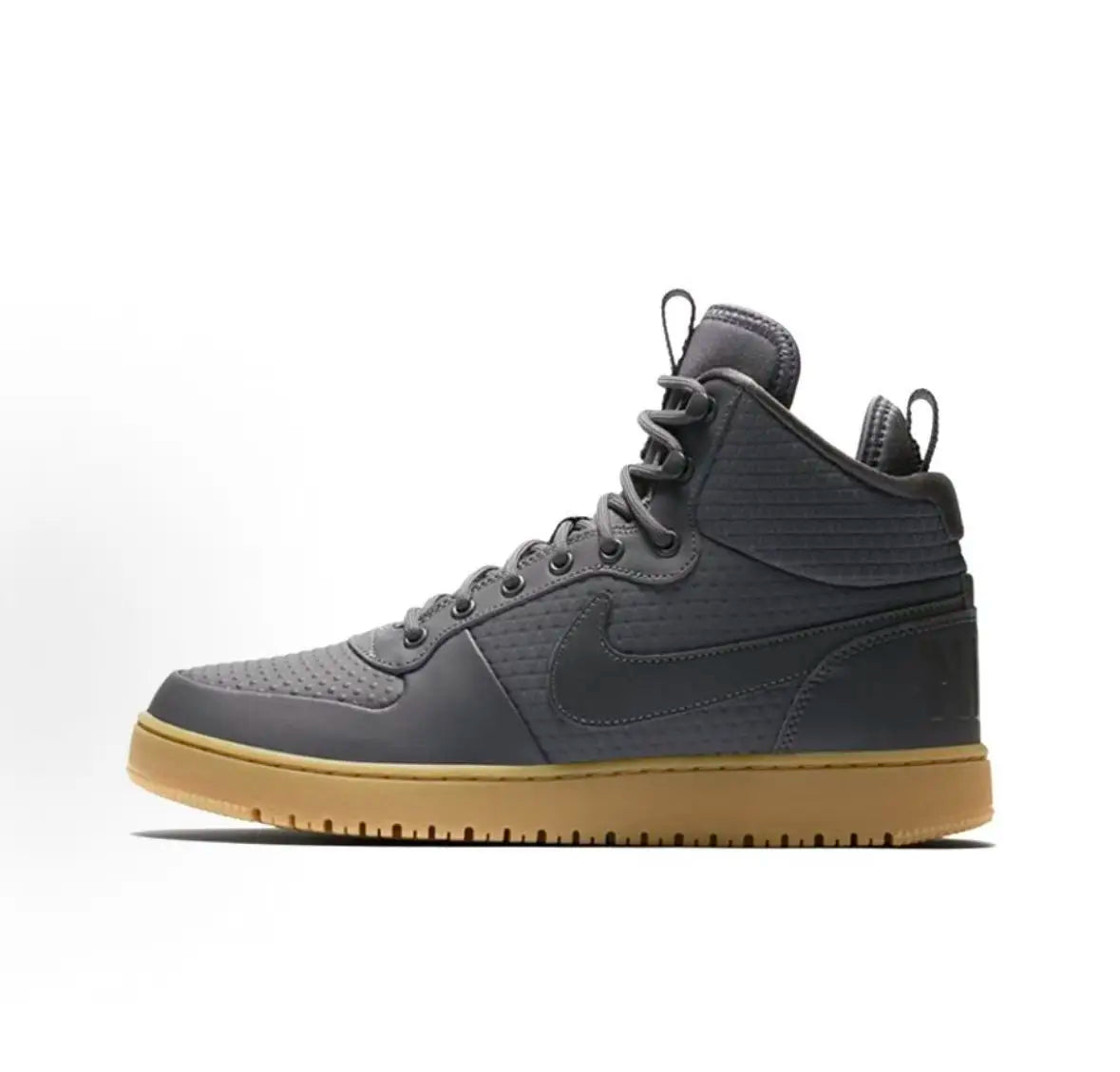 Nike Court Borough Mid Casual Non-Slip Shock-Absorbing Wear-Resistant Mid-Top Sneakers Men's Gray Aa0547-001