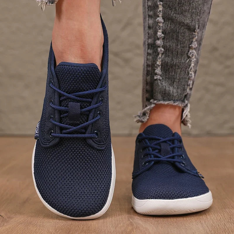 Atmungsaktive Sommer-Flachschuhe für Damen, leichte Mesh-Schuhe, bequeme Wanderschuhe, Herren-Schuhe für breite Füße, weiche Sohle, Freizeitkleidung, Barfuß