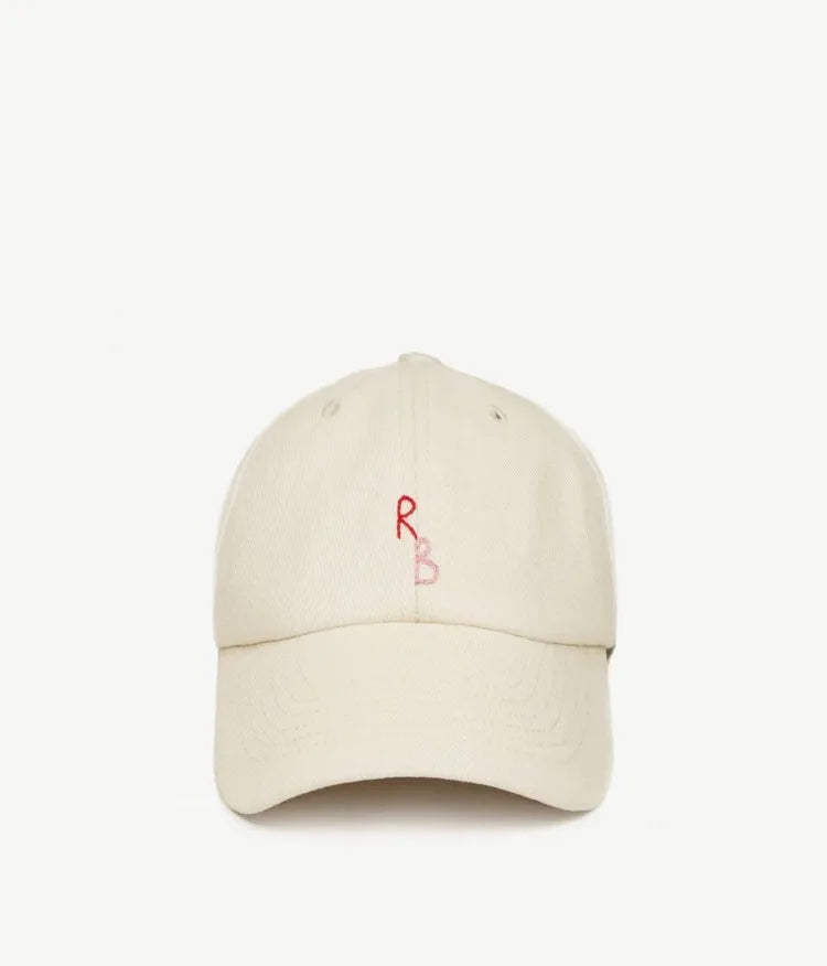 Casual Monogram Cotton Baseball Cap for Men and Women Hand-Dyed Soft Fabric Dad Hat with Hand-Embroidered Letters