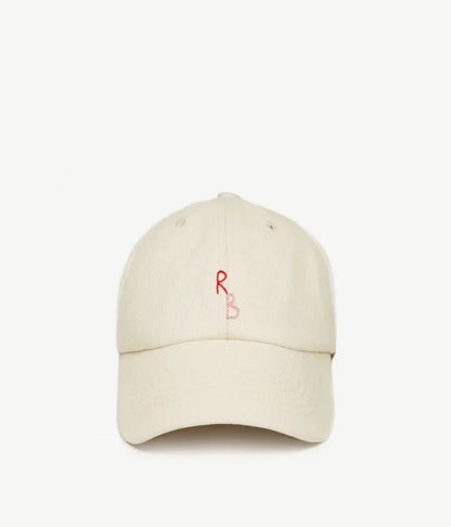 Casual Monogram Cotton Baseball Cap for Men and Women Hand-Dyed Soft Fabric Dad Hat with Hand-Embroidered Letters