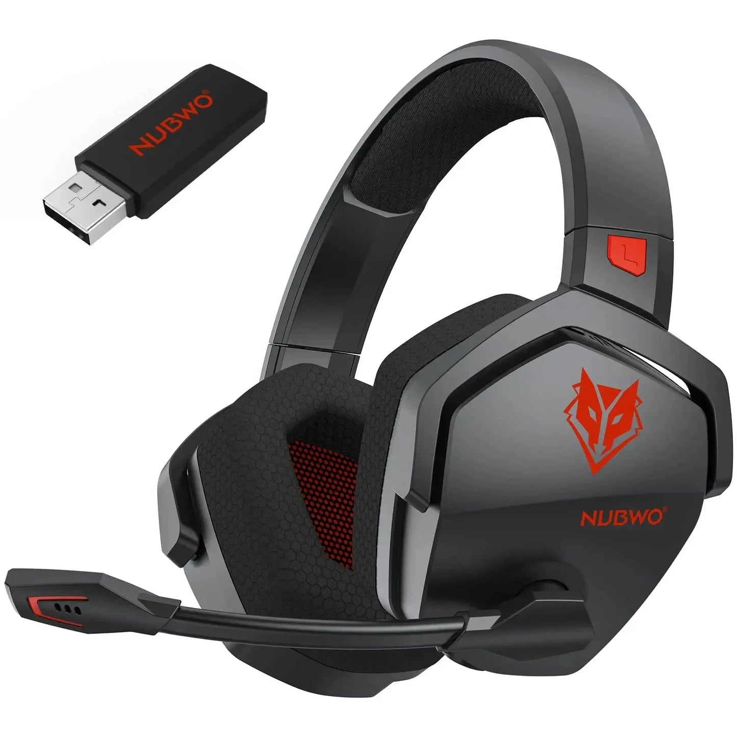 NUBWO G06 Dual Wireless Headsets Gamer with Microphone for PS5, PS4, PC, Mobile, Switch, 2.4GHz Bluetooth 5.3 Gaming Headphones