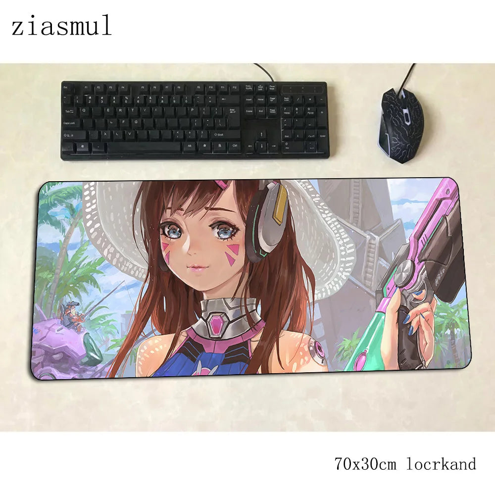 Podkładka pod mysz Dva dla graczy 70x30cm XL, gamingowa mata na biurko do PC i notebooka, urocza podkładka do gier, prezent świąteczny dla gracza