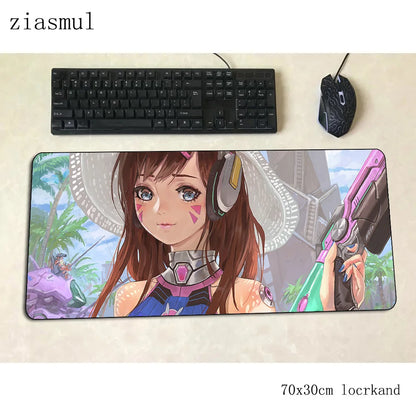 Podkładka pod mysz Dva dla graczy 70x30cm XL, gamingowa mata na biurko do PC i notebooka, urocza podkładka do gier, prezent świąteczny dla gracza