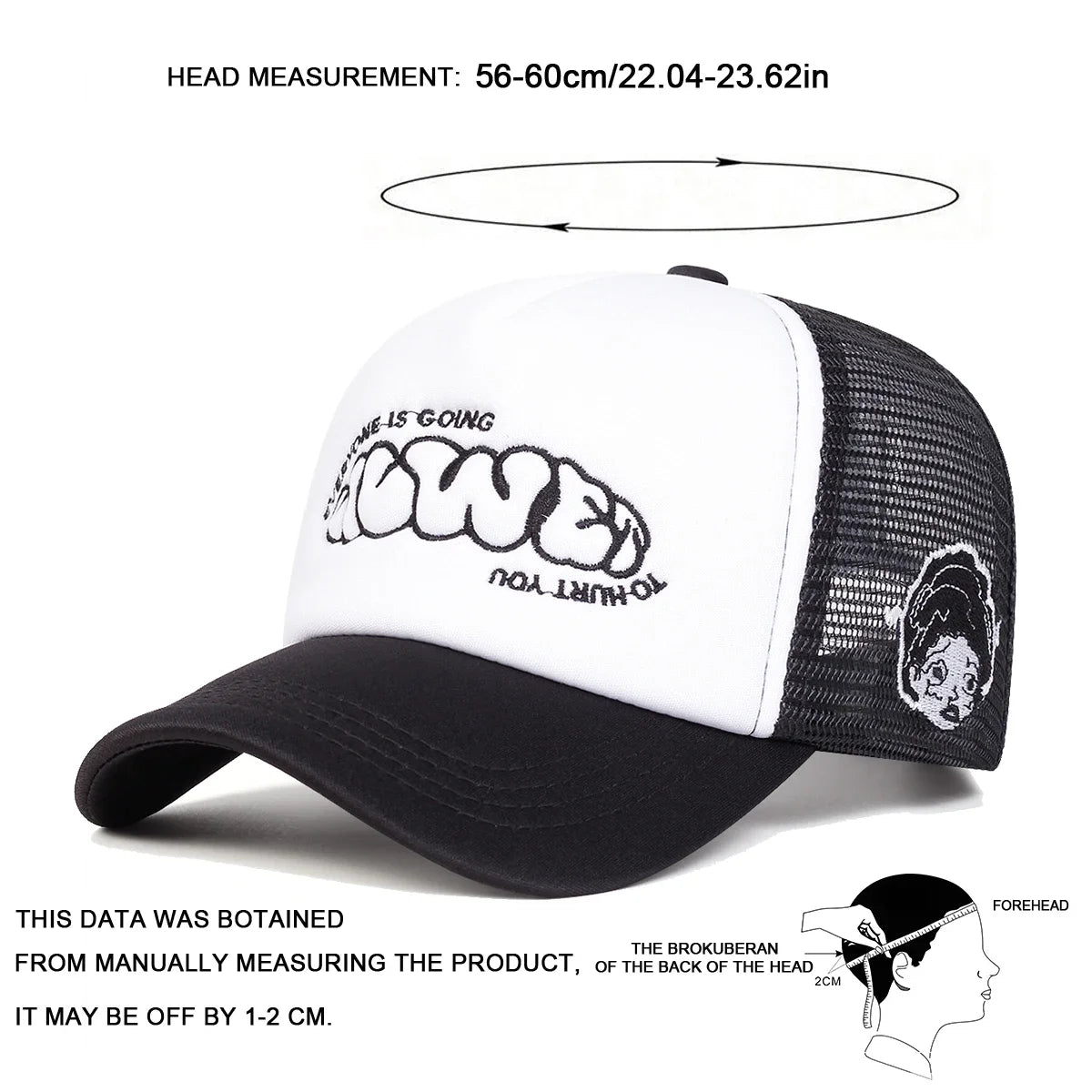 Unisex EVERYONE IS GOING Bogstavbroderi Baseball-netkasketter Forår/sommer Udendørs Justerbare fritidskasketter Dad Hat Solbeskyttelseskasket