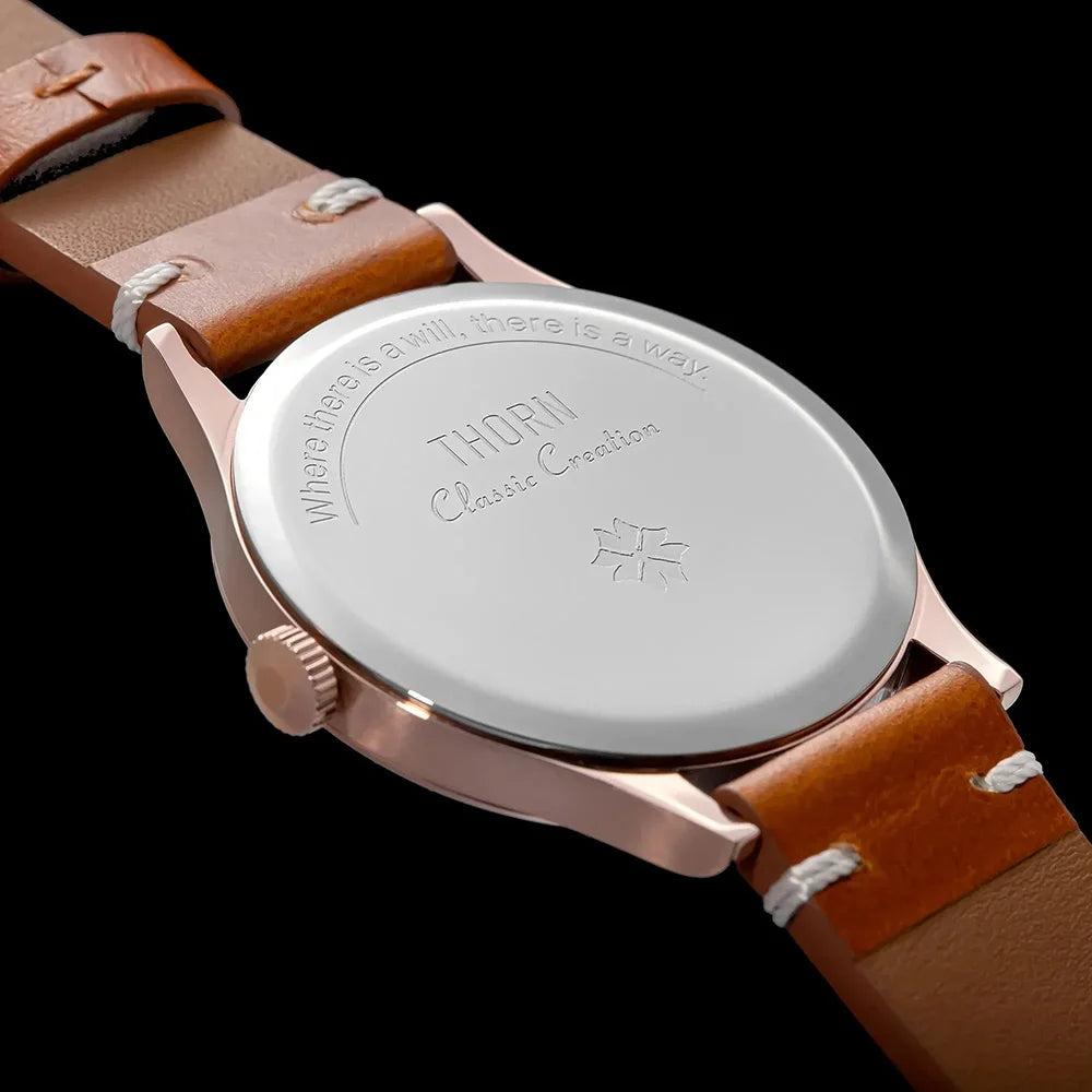 Thorn T001 Quartz Watch Fashion Sapphire Waterproof Grilled Men Watch VD78 Movement 316L Stainless Steel Business Luxurys Watch