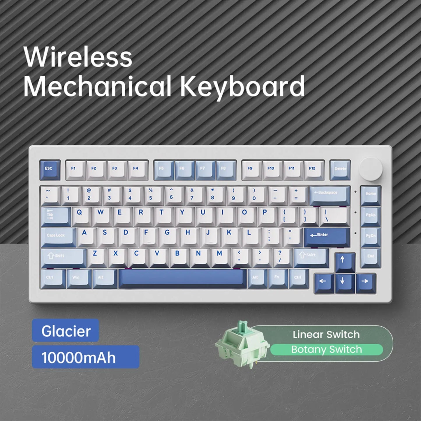 Akko 5075 V3 75% Mechanical Keyboard 8000/10000mAh 2.4GHz Wireless/Wired Type-C/BT 5.0 Hot Swap RGB Gasket for Gaming Typing
