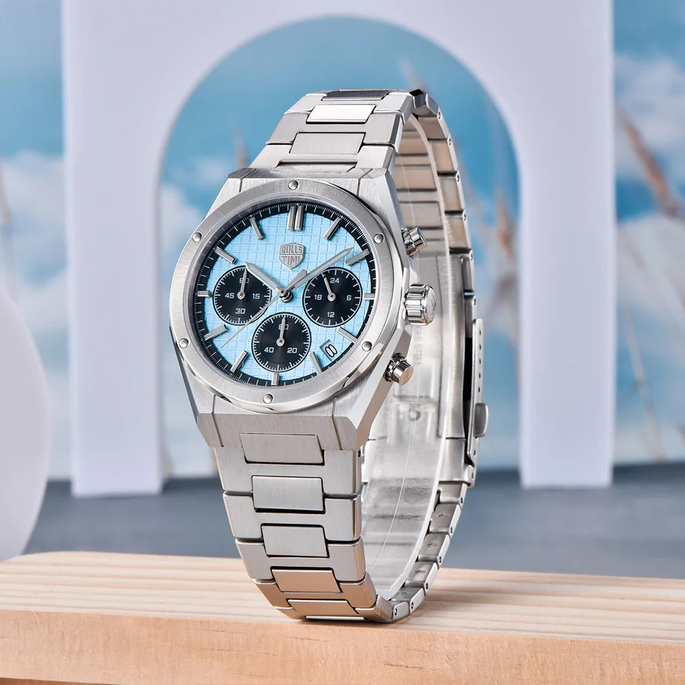 2026 RollsTimi Men's Watches Luxury Quartz Men's Watches Classic Sapphire VK63 Sports Chronograph Stainless Steel Calendar reloj